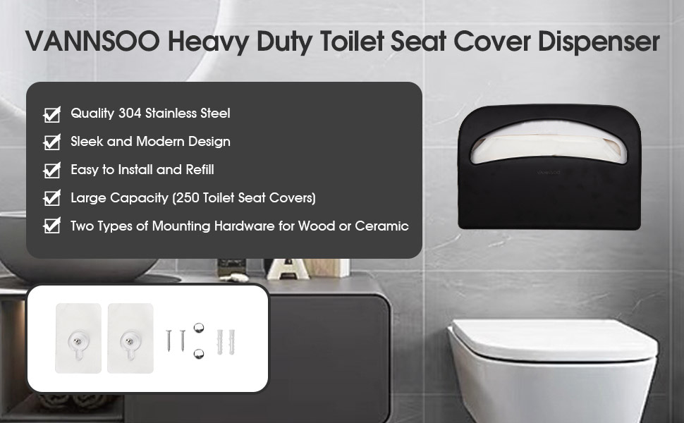 Wall-Mounted Toilet Seat Cover Dispensers