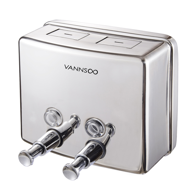 Stainless Steel Double Soap Dispenser
