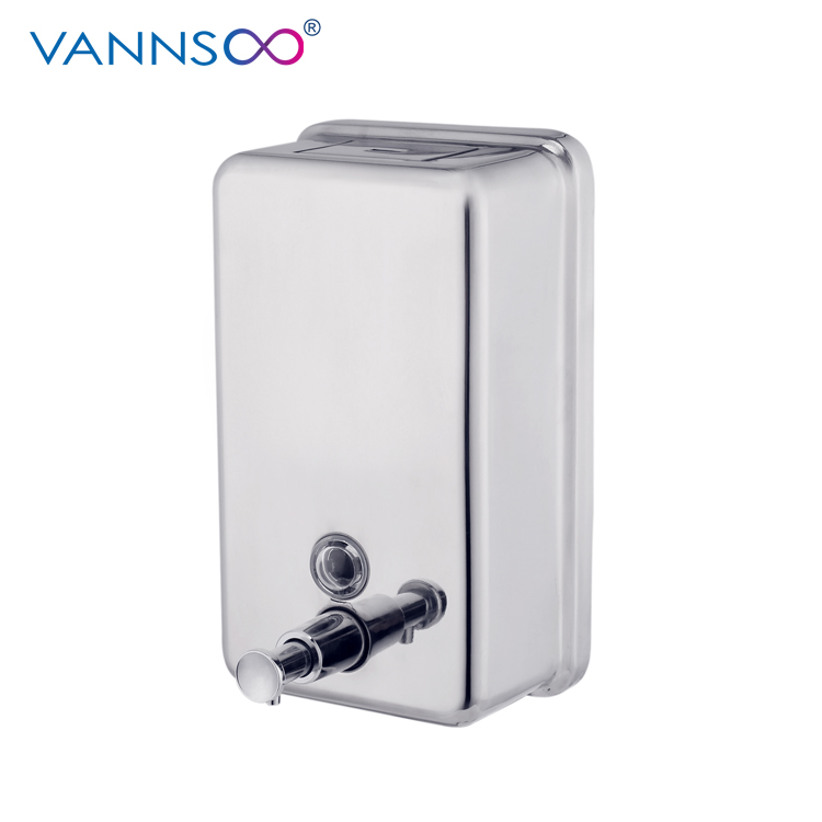 VANNSOO 1300ml Wall Mounted Stainless Steel Soap Dispenser